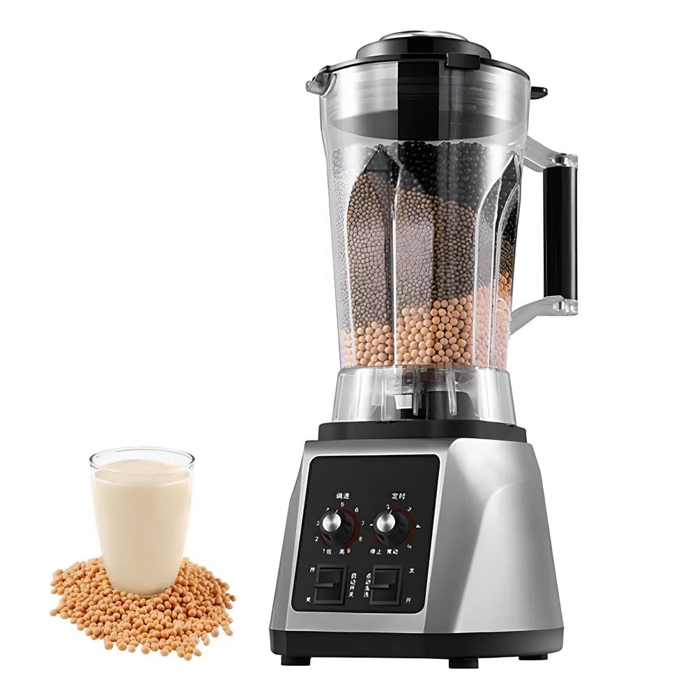 Mélangeur Commercial 2200W, Machine de Smoothie Haute capacité de 6L avec minuterie, réglages à 9 Vitesses, Couteau en Acier à 8 Lames, Auto-Nettoyage, sans BPA pour Une Utilisation en Famille