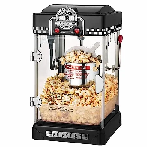 Fabricant de Pop-Corn électrique Compact pour Usage Domestique et Commercial, idéal pour Les soirées cinéma et Les fêtes d'enfants, Opération sans Effort en Un clic, Disponible en Rouge