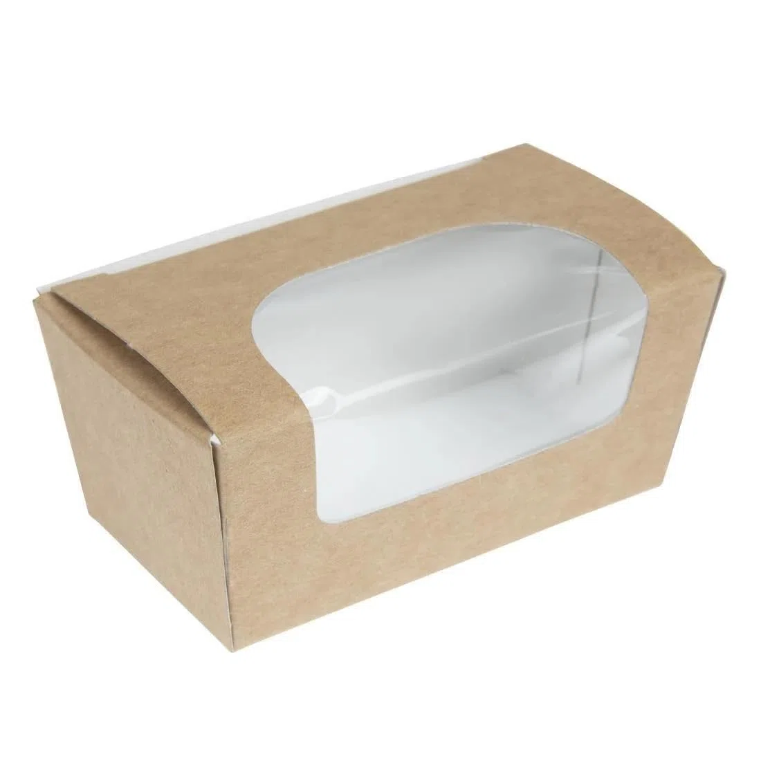 Lot de 500 petites boîtesà gâteau compostables en kraft avec fenêtre