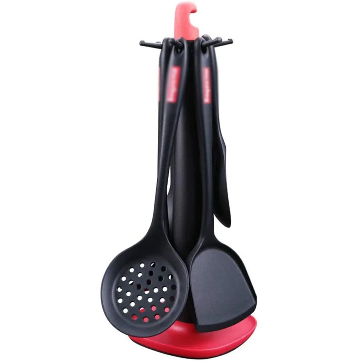 Ensemble d'ustensiles de Cuisine, 6 pièces en Silicone antiadhésif pour ustensiles de Cuisine avec Support, Ensemble d'ustensiles de Cuisine en Silicone