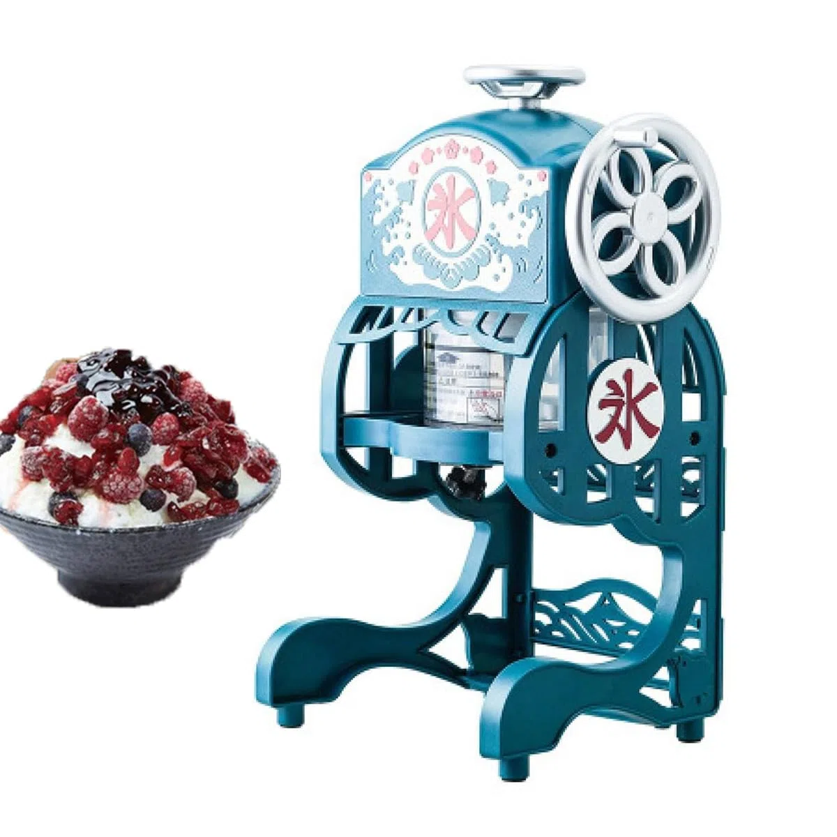 Broyeur à glace électrique domestique 15 W, machine à cônes de neige portable, avec 2 tasses à glace, temps de congélation de 2 minutes, pour cocktails, boissons mélangées et boissons d'été à refroidi