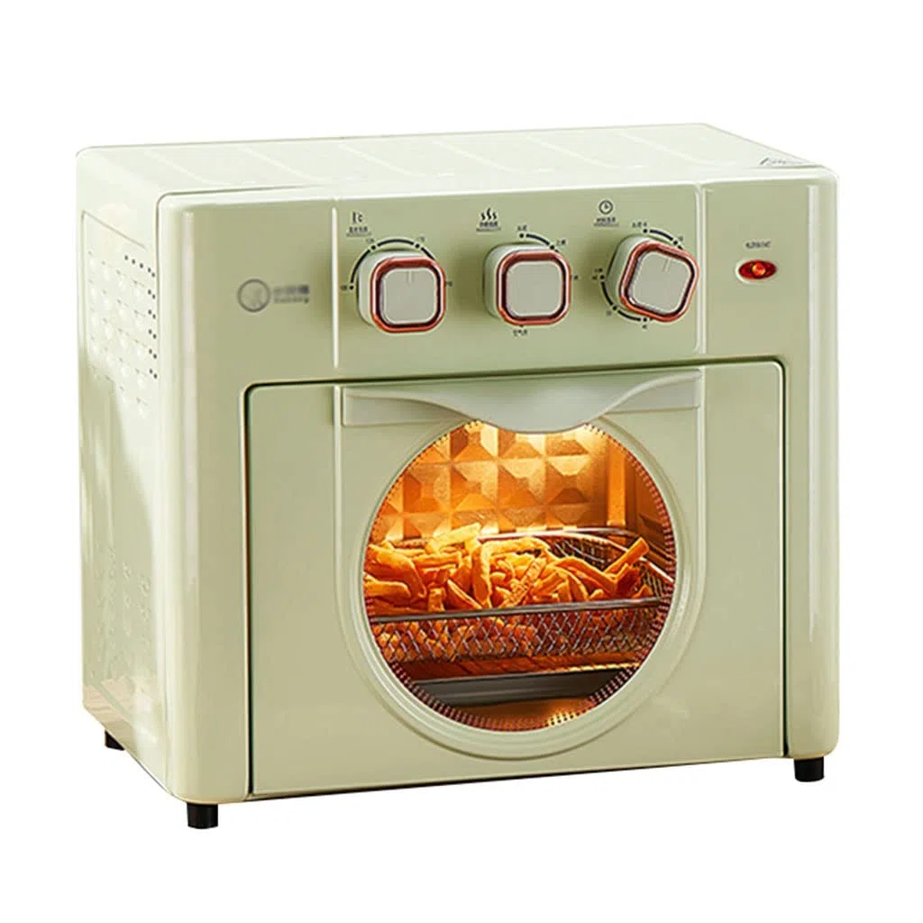 Four à friteuse à air de Grande capacité avec contrôles mécaniques pour la Cuisson sans Effort et la portabilité, idéal pour Les rassemblements familiaux et Les événements en Plein air, capacité 18L,