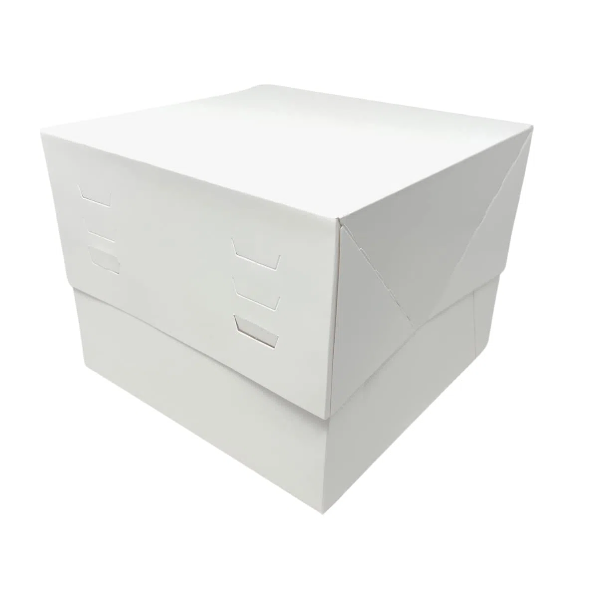 Decoracion Dulce - PK de 10 boîtes à gâteau blanches hauteur réglable 25 x 25 x 20 à 30 cm. Hauteur